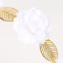 Ivory Flower Leaf Gold-tone Headband,