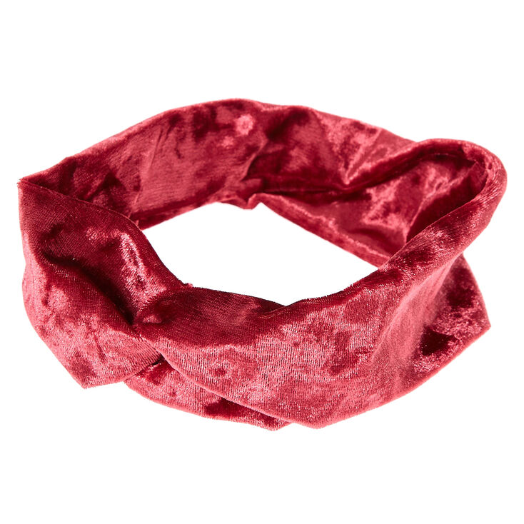 Burgundy Velvet Headwrap,