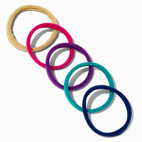 Mixed Jewel Tone Rolled Hair Ties - 10 Pack,