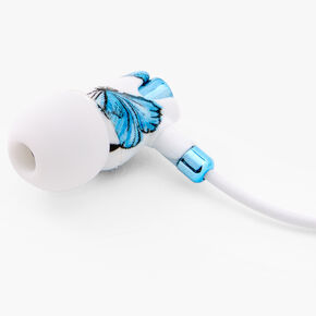 Blue Butterfly Silicone Earbuds,