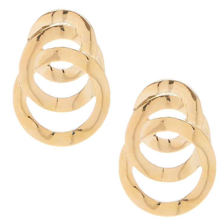 Gold-Tone Link Drop Earrings,