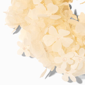 Giant Confetti Daisy Cream Hair Scrunchie,