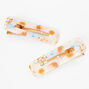 Daisy Large Rectangle Hair Clips - 2 Pack,