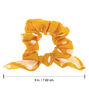 Small Polka Dot Knotted Bow Hair Scrunchie - Mustard,