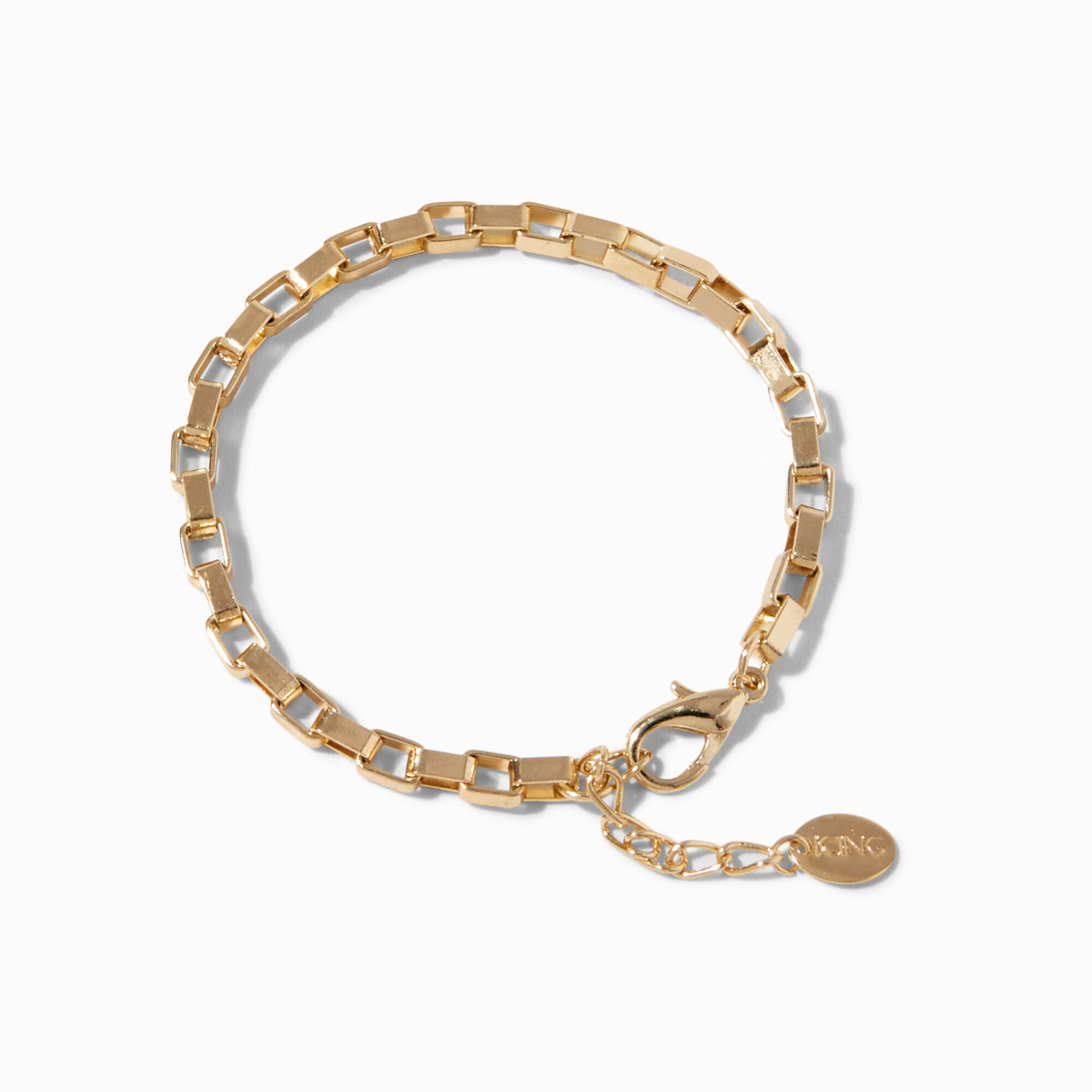 Gold open shop link chain bracelet