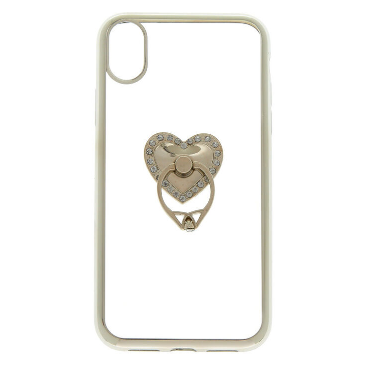 Heart Ring Stand Phone Case - Fits iPhone XR,