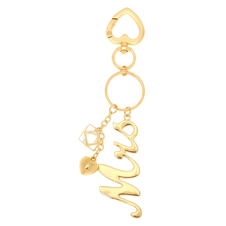 Mrs. Heart Keychain - Gold,