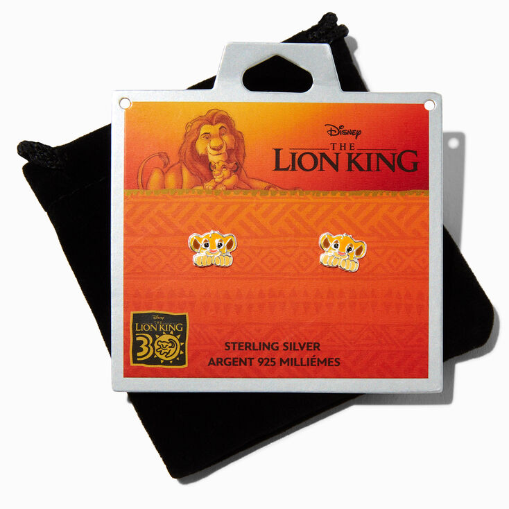 Disney The Lion King Baby Simba Sterling Silver Stud Earrings,