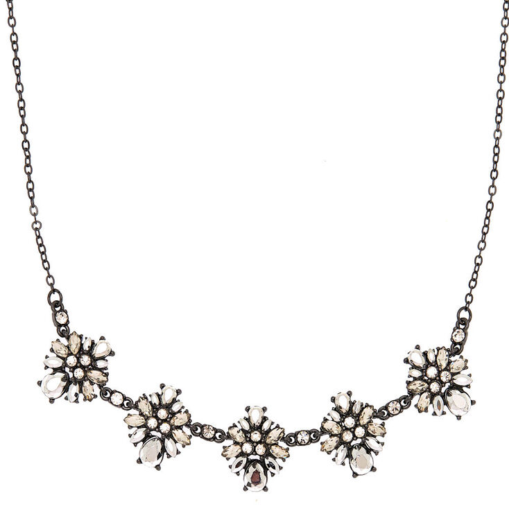 Hematite Ornate Statement Necklace,
