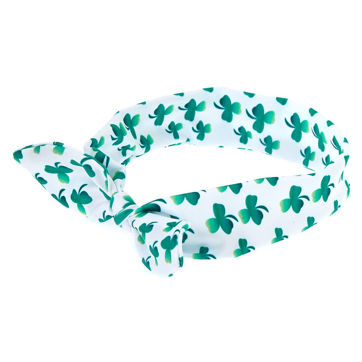 Ombre Shamrock Knot Headwrap - White,