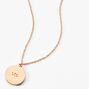 Gold Round Mood Zodiac Pendant Necklace - Leo,