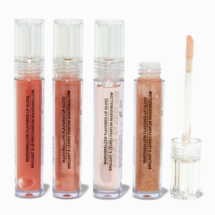 Bronzed Nude Shimmer Lip Gloss Set - 4 Pack,