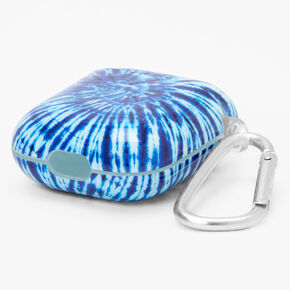 Navy Tie Dye Silicone Earbud Case Cover - Compatible With Apple AirPods,