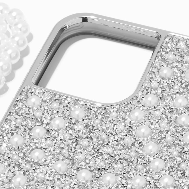 Pearl &amp; Crystal Phone Case With Strap - Fits iPhone&reg; 13 Pro Max,