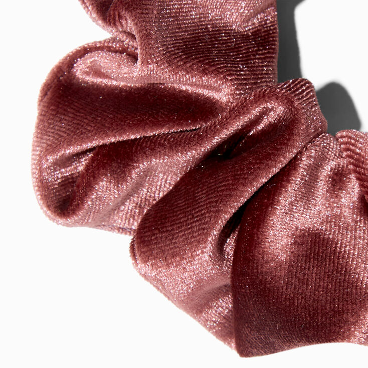 Medium Flat Velvet Hair Scrunchie - Plum,