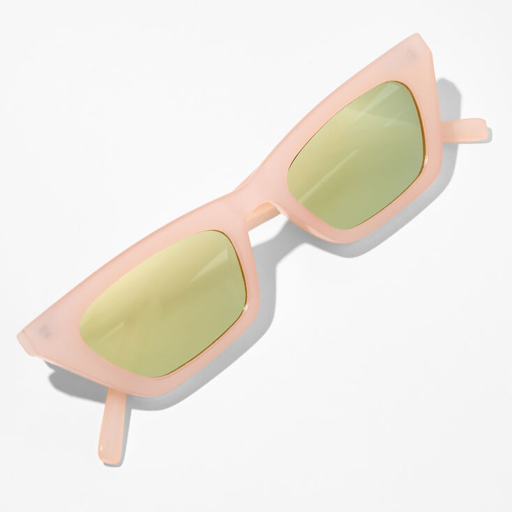 Pink Slimline Cat Eye Sunglasses,