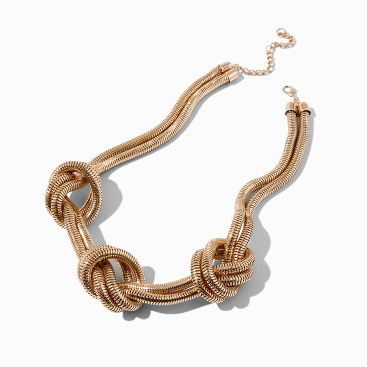 Gold-tone Knot Collar Necklace,