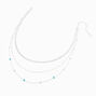 Silver Cool Color Beaded Multi-Strand Necklace,