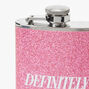 Definitely Water Pink Glitter Flask,