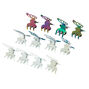 Glitter Anodized Butterfly Hair Claws - 12 Pack,