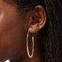 Gold-tone 60MM Hoop Earrings ,