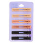 Rectangle Matte Neutral Hair Clips - 6 Pack,