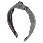 Metallic Twist Stone Headband - Hematite,