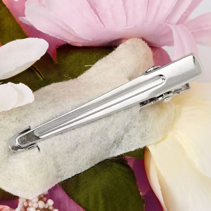 Bouquet Of Roses Hair Clip - Pink,