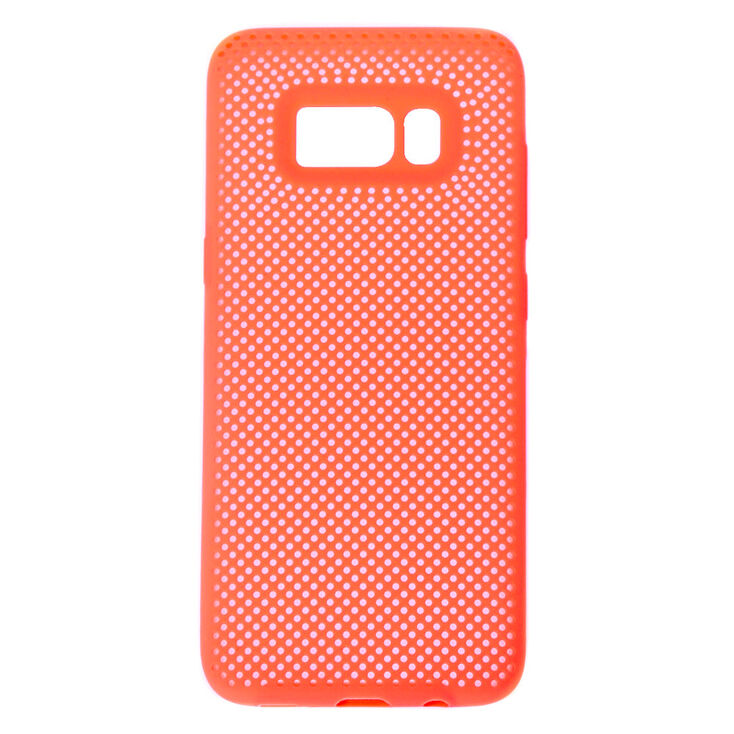 Neon Coral Perforated Phone Case - Fits Samsung Galaxy S8,