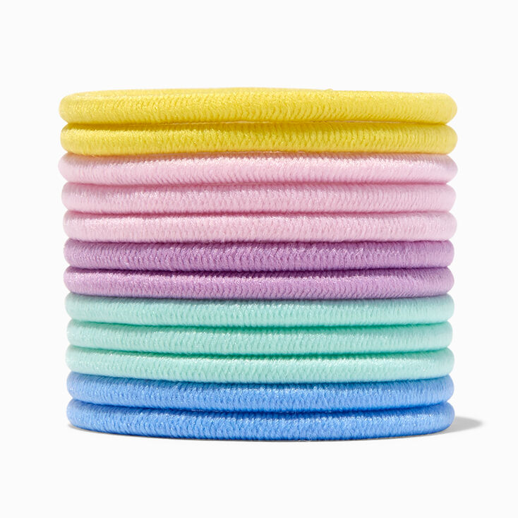 Pastel Lurex Hair Ties - 12 Pack,