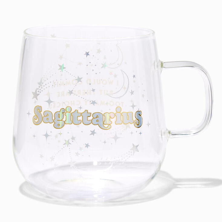 Zodiac Glass Mug - Sagittarius,