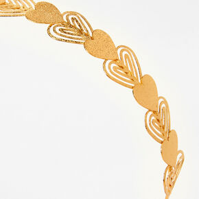 Gold Glitter Heart Headband,