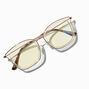 Solar Blue Light Reducing Golden Rim Clear Lens Frames,