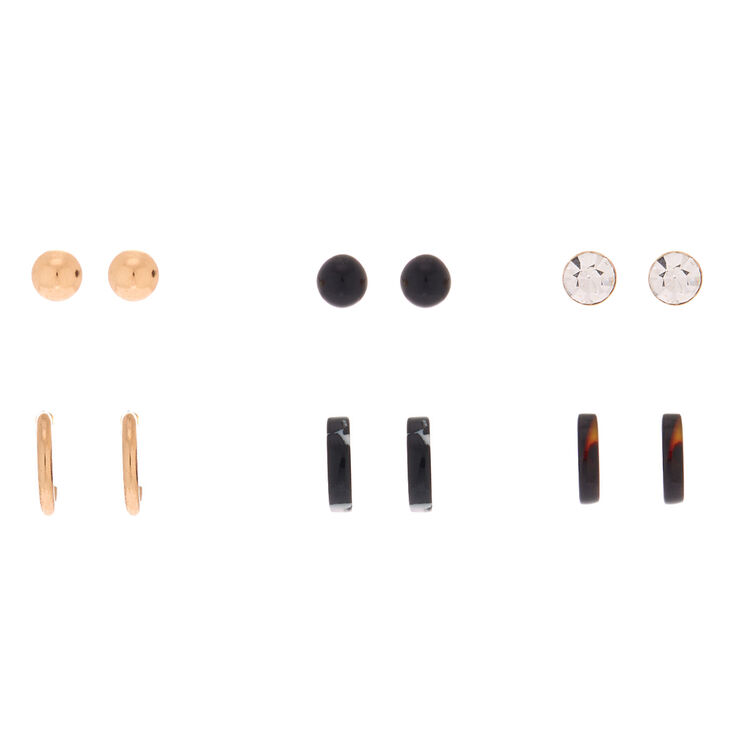 Mixed Resin Earrings - 6 Pack,
