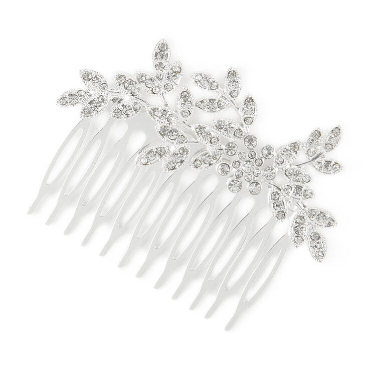 Silver-tone Rhinestone Vine Hair Comb,