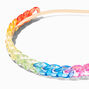 Rainbow Translucent Chain Link Headband,