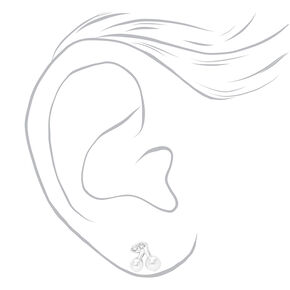 Sterling Silver Pearl Cherry Stud Earrings,