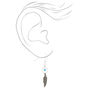 Sterling Silver 1&quot; Beaded Dreamcatcher Drop Earrings - Turquoise,