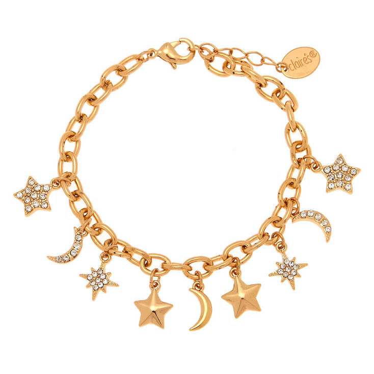 Gold Celestial Charm Bracelet,