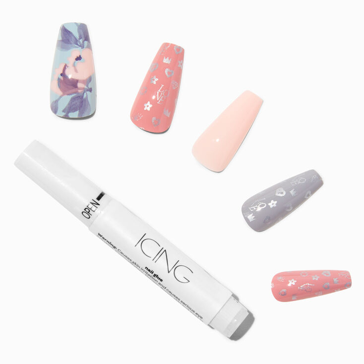 Nude Status Icon Squareletto Vegan Faux Nail Set - 24 Pack,