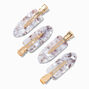 Pearl Tortoiseshell No Crease Hair Styling Clips - 4 Pack,