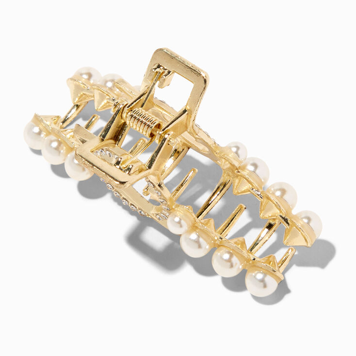 Gold Crystal Planet Pearl Hair Claw,