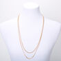 Gold Rhinestone Long Necklaces - 2 Pack,