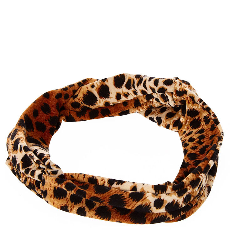Knotted Leopard Print Headwrap,