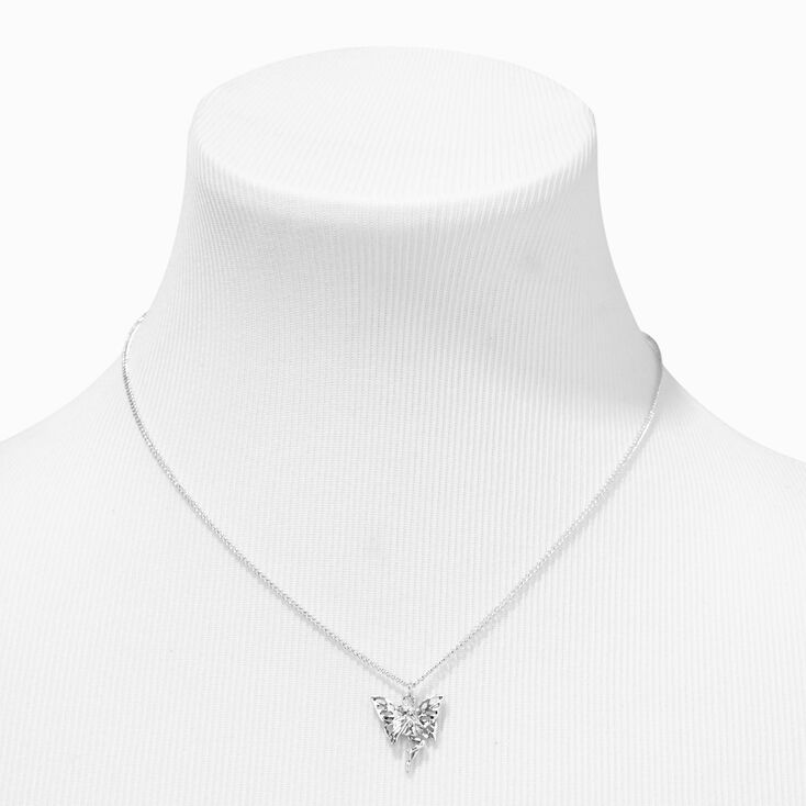 Silver Filigree Fairy Pendant Necklace,