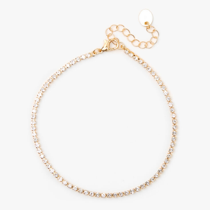 Rose Gold Rhinestone Anklet,