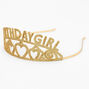 Birthday Girl Glitter Tiara - Gold,