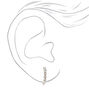 Silver 10MM Crystal Clip-On Hoop Earrings,