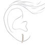 Silver 10MM Crystal Clip On Hoop Earrings,