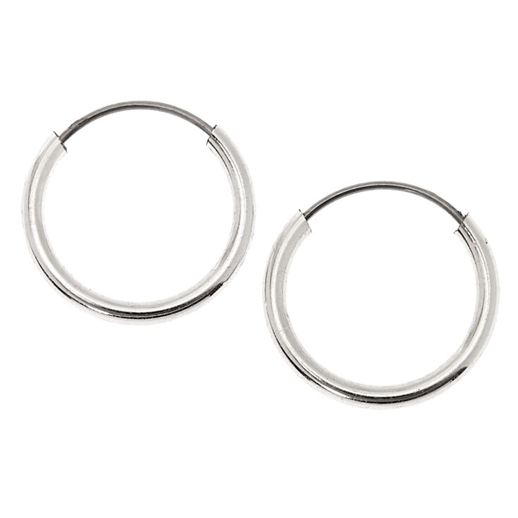 Silver 10MM Hoop Earrings | Icing US
